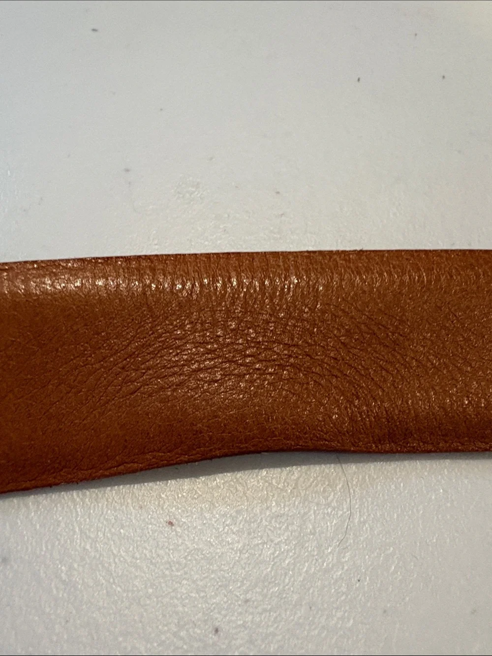 Torino Leather Company Italian Glazed Milled Calfskin Belt. Size 42. Light brown